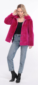 Vêtement en cuir Manteaux cuir rose