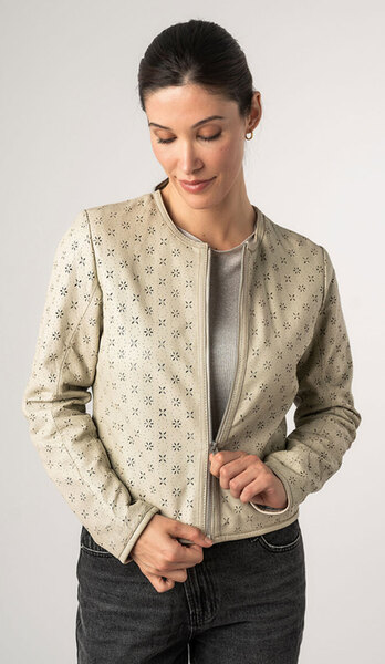 Vêtement en cuir Blousons cuir beige