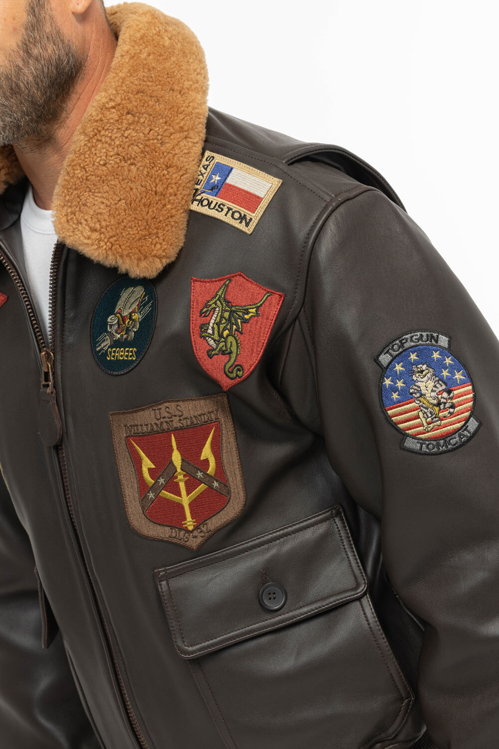 Vêtement en cuir Blousons cuir marron