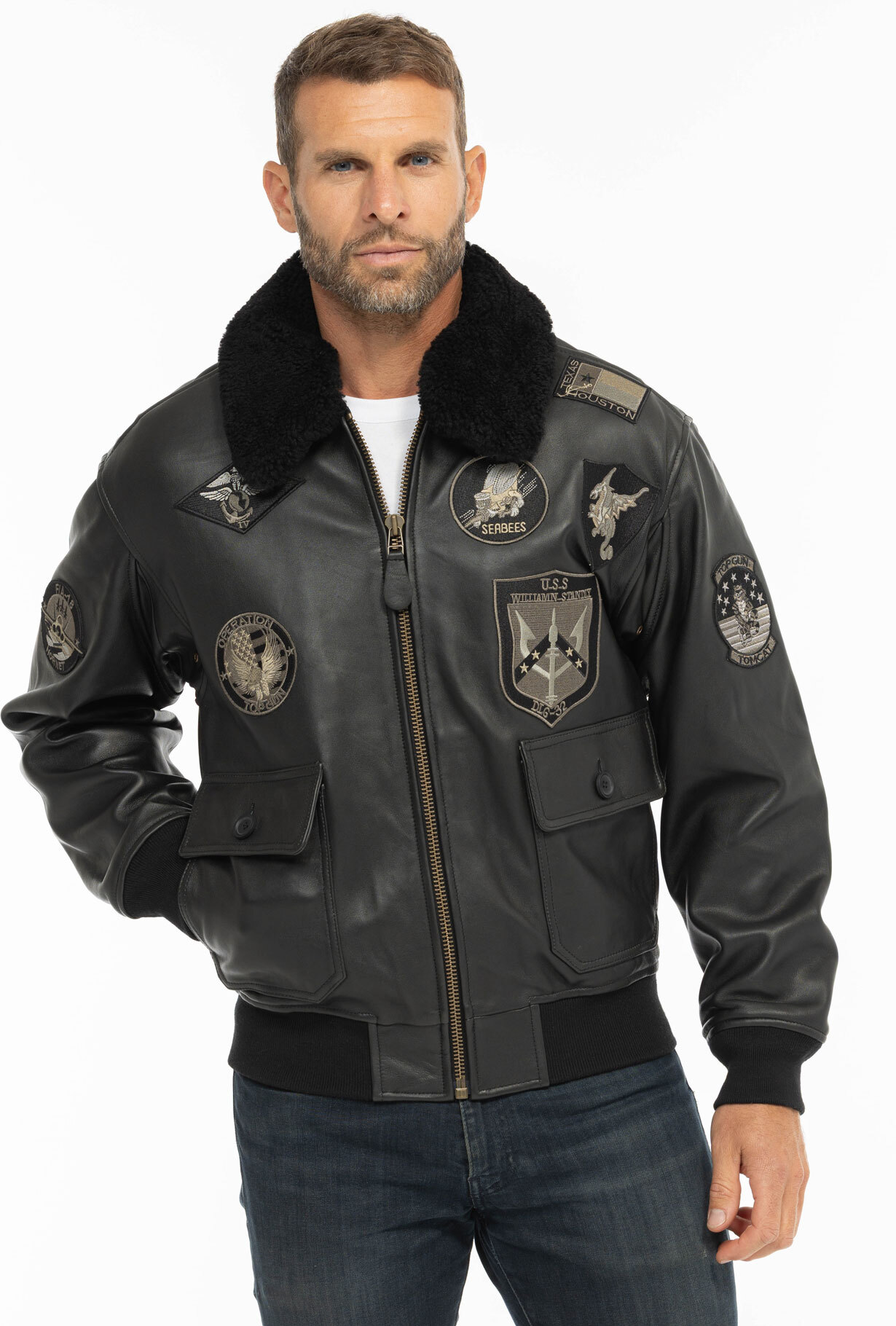 Vêtement en cuir Blousons cuir noir