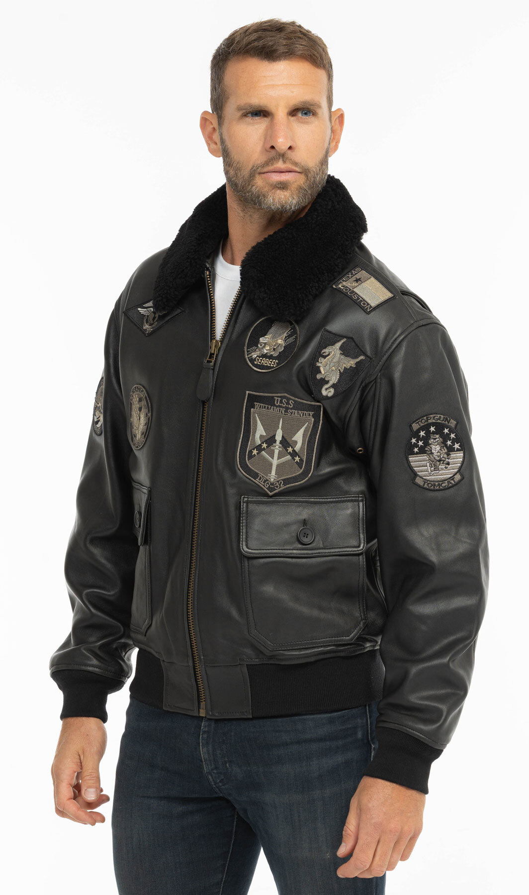 Vêtement en cuir Blousons cuir noir