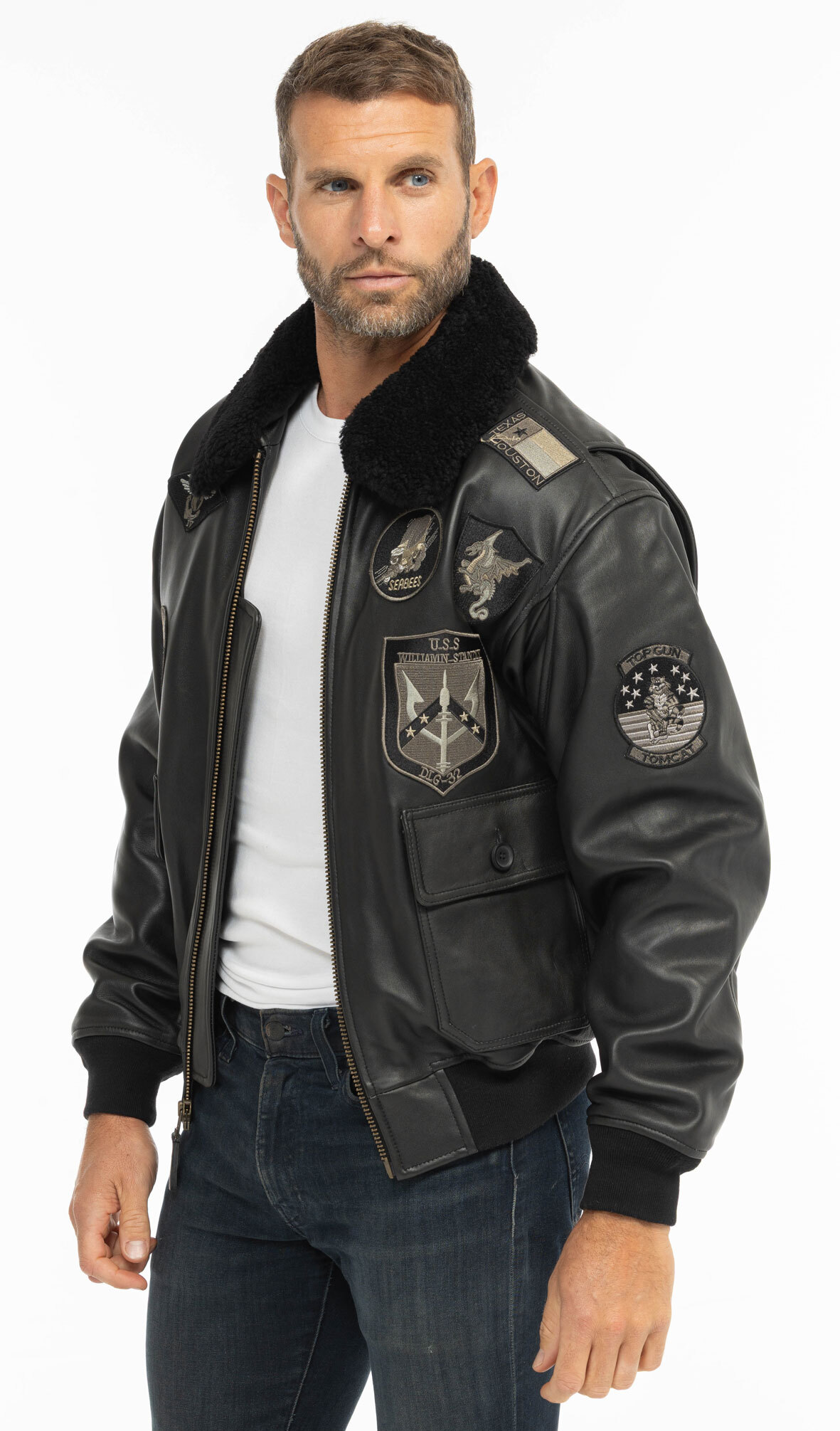 Vêtement en cuir Blousons cuir noir