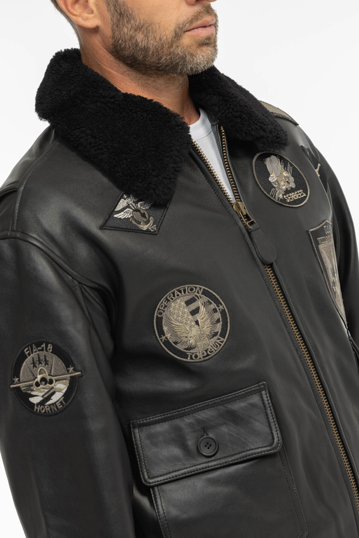 Vêtement en cuir Blousons cuir noir