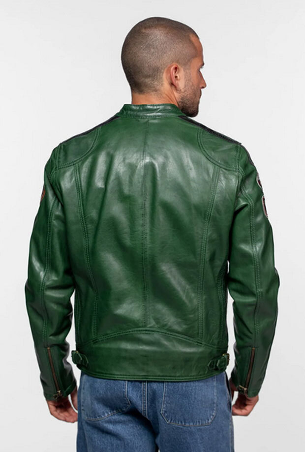 Vêtement en cuir Blousons cuir vert