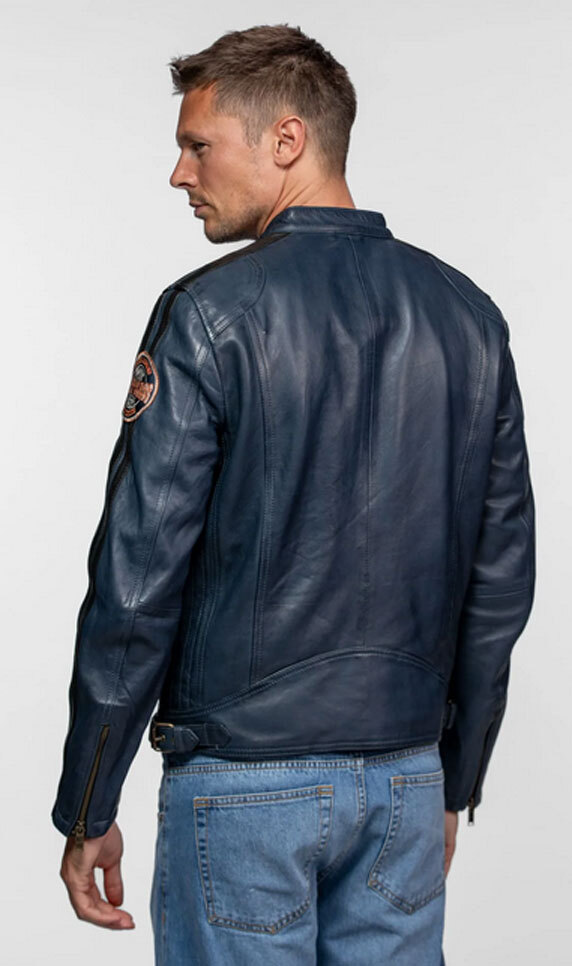 Vêtement en cuir Blousons cuir bleu