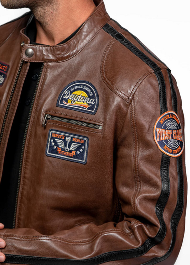 Vêtement en cuir Blousons cuir marron