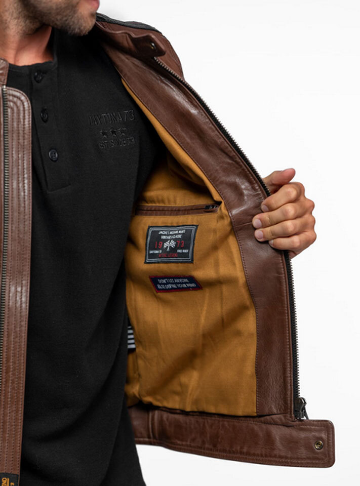 Vêtement en cuir Blousons cuir marron