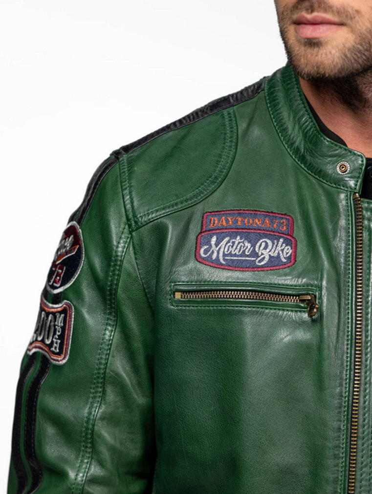 Vêtement en cuir Blousons cuir vert