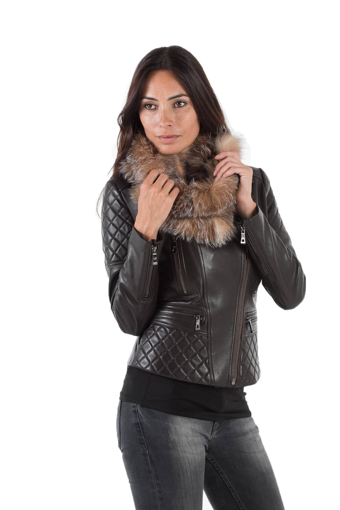 Vêtement en cuir Accessoires marron