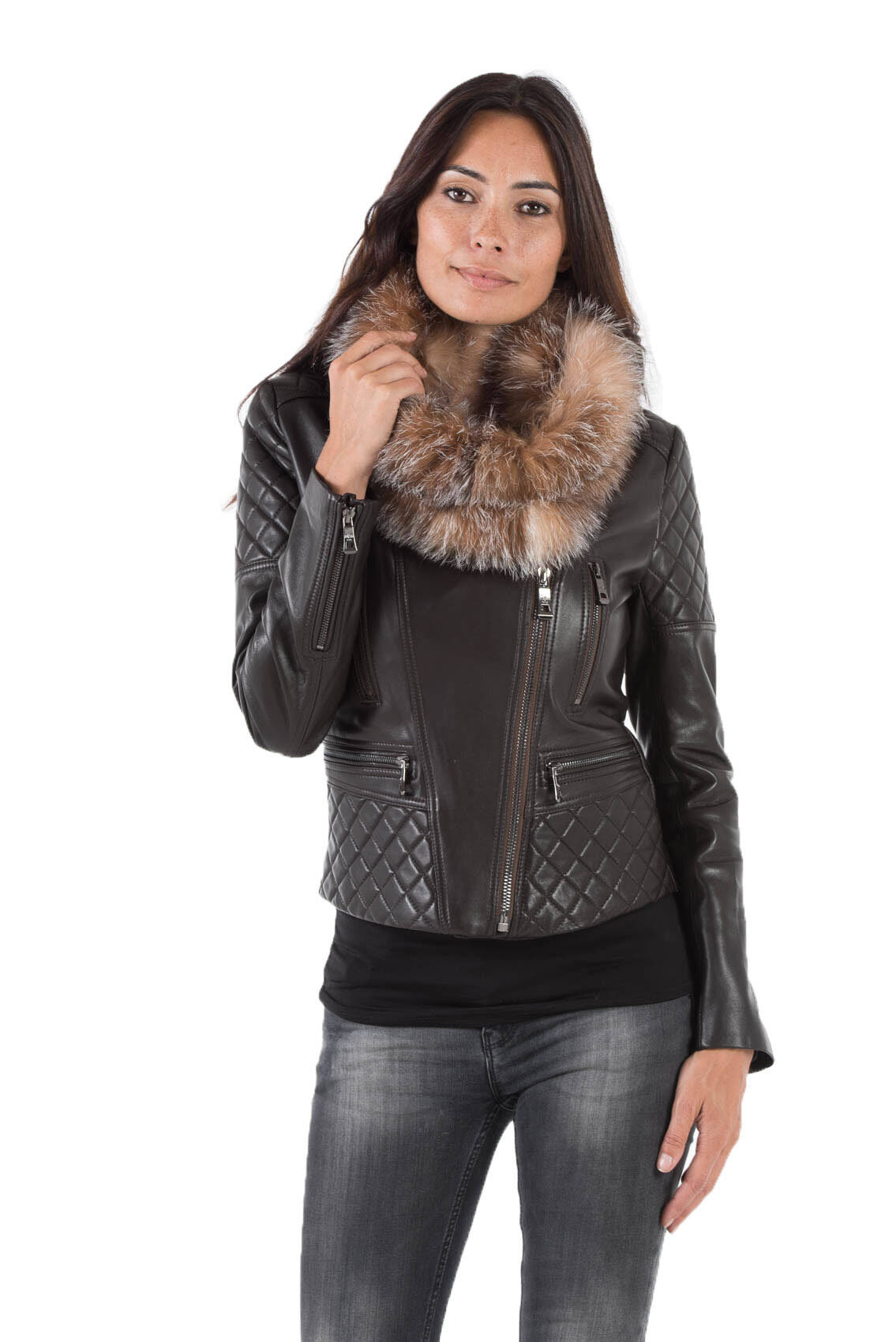 Vêtement en cuir Accessoires marron