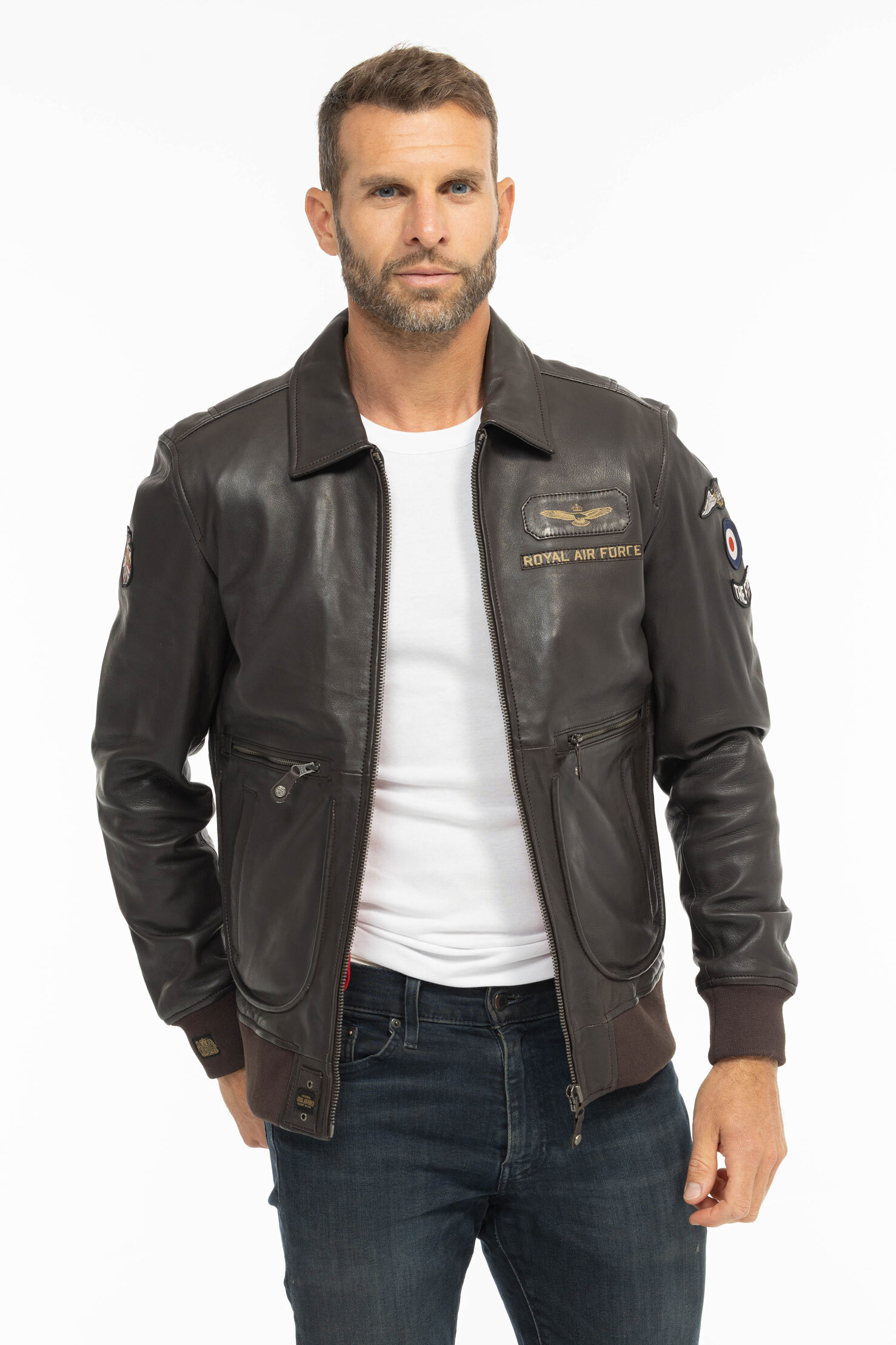 Vêtement en cuir Blousons cuir marron