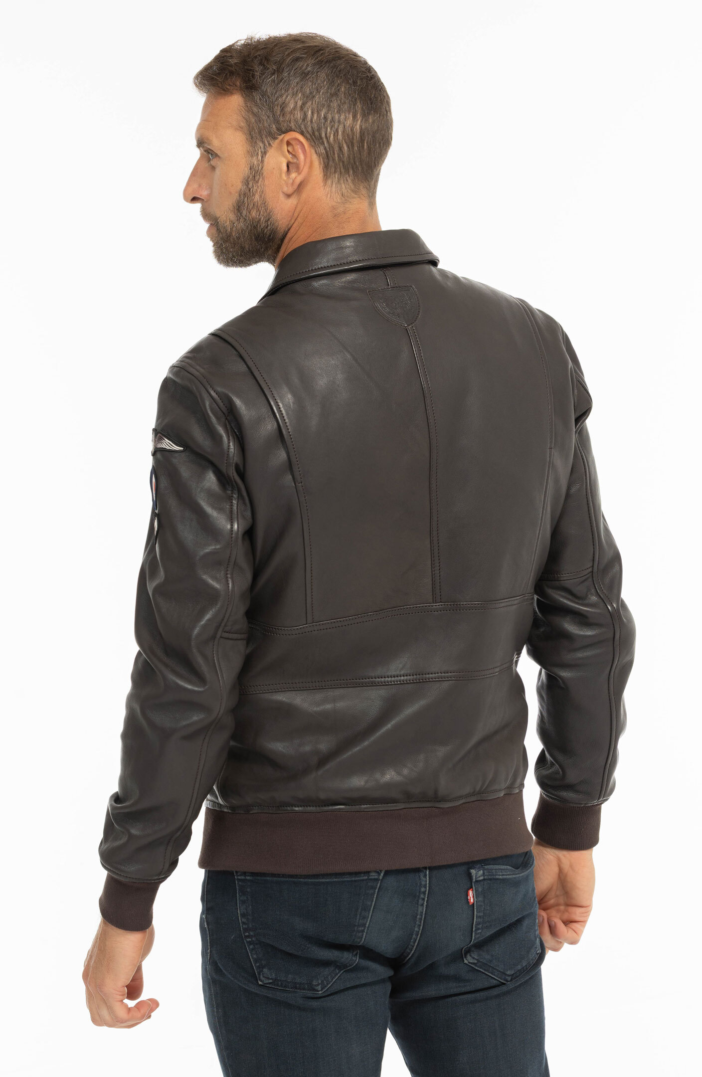 Vêtement en cuir Blousons cuir marron