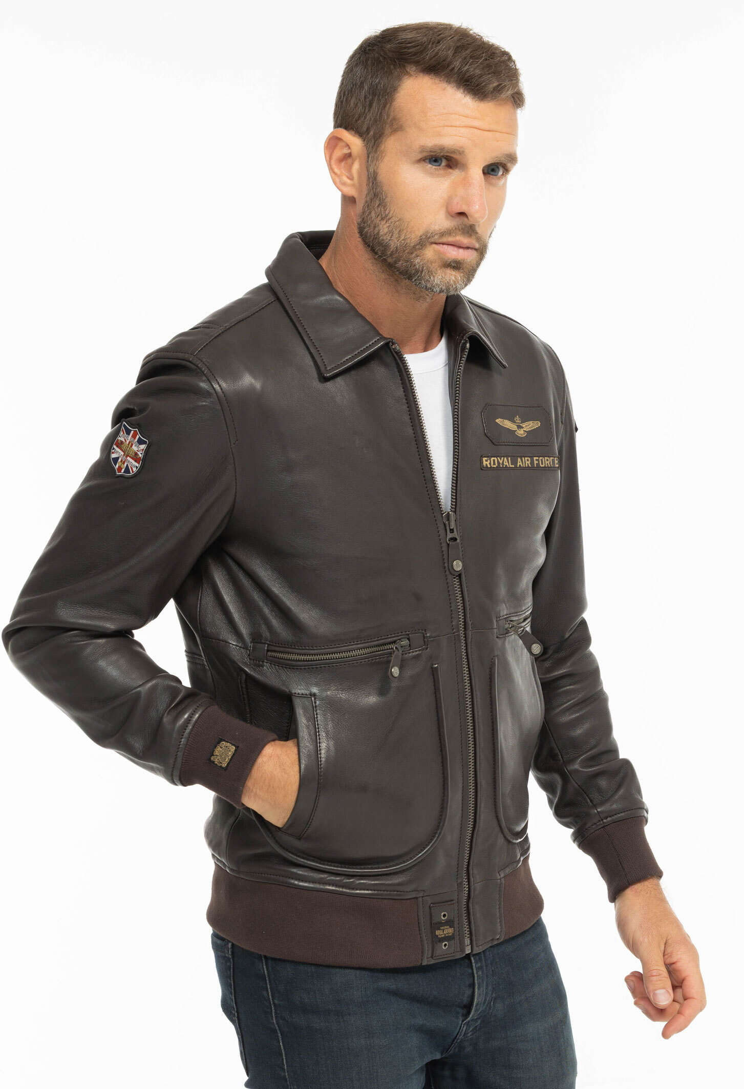 Vêtement en cuir Blousons cuir marron