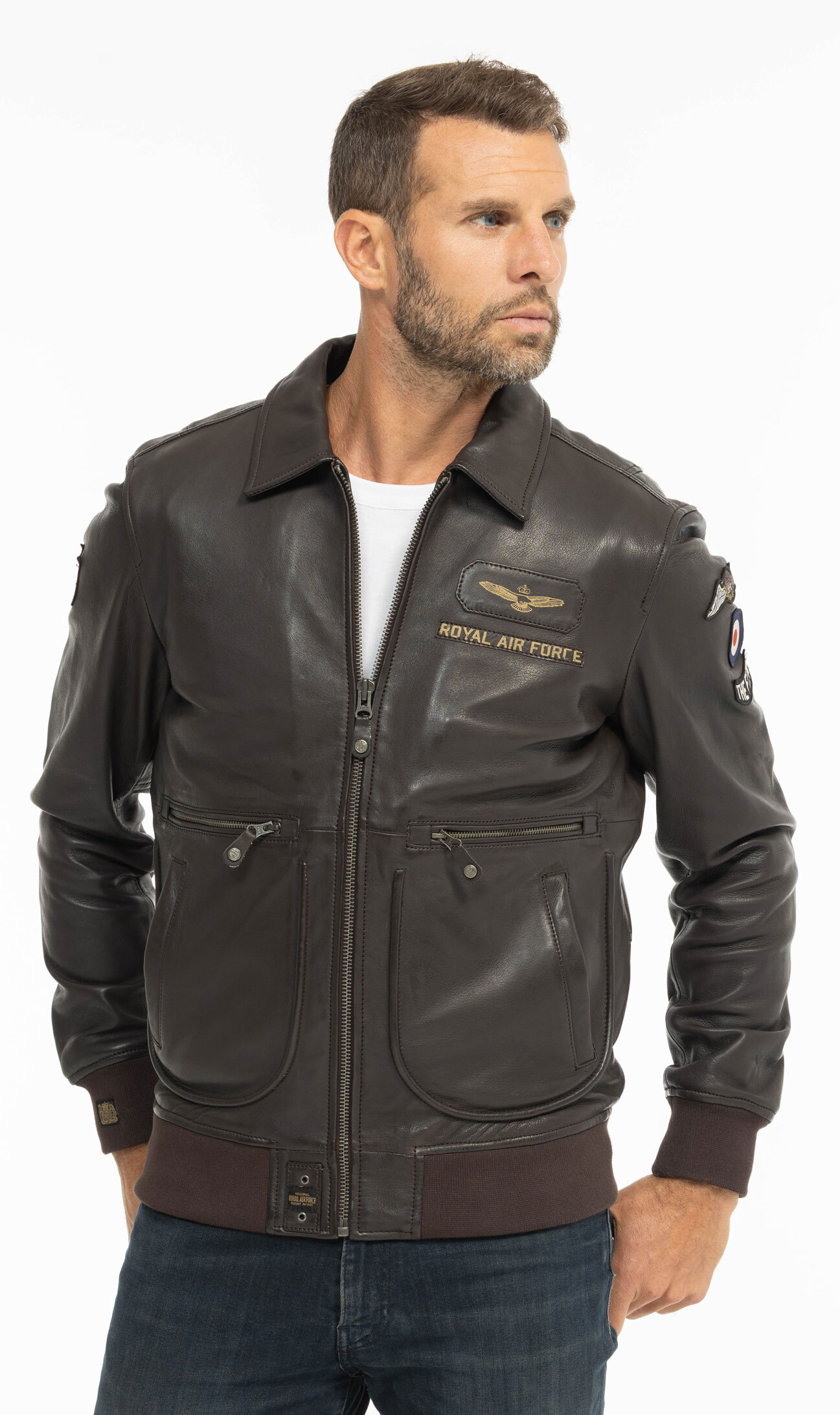 Vêtement en cuir Blousons cuir marron