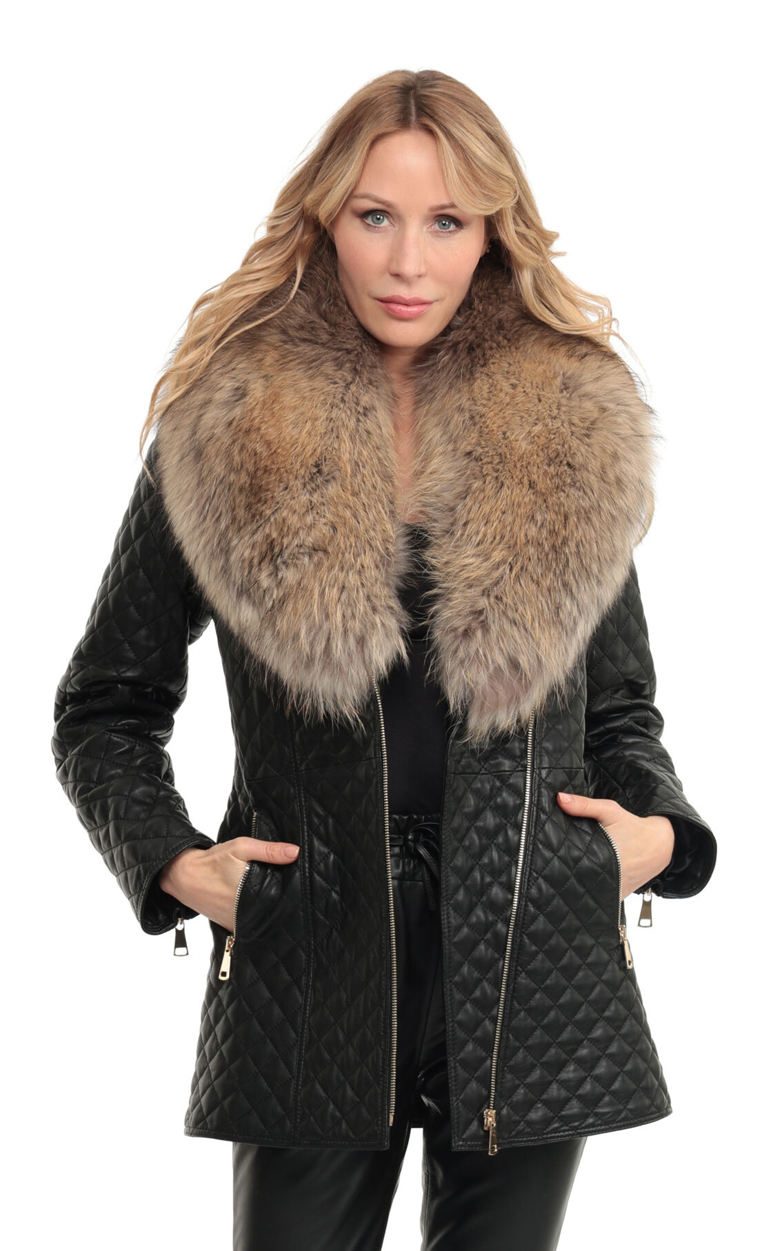 Vêtement en cuir Les bonnes affaires Femme noir