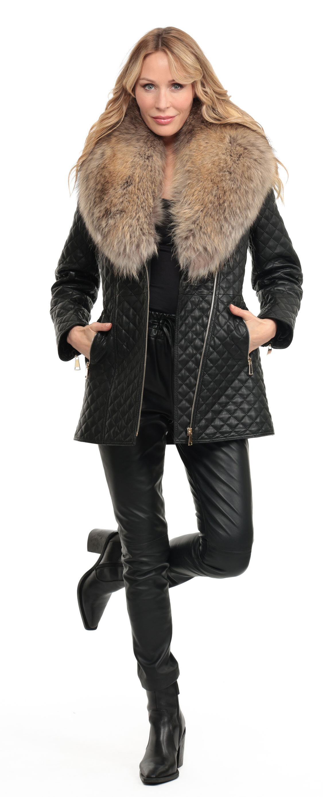 Vêtement en cuir Les bonnes affaires Femme noir