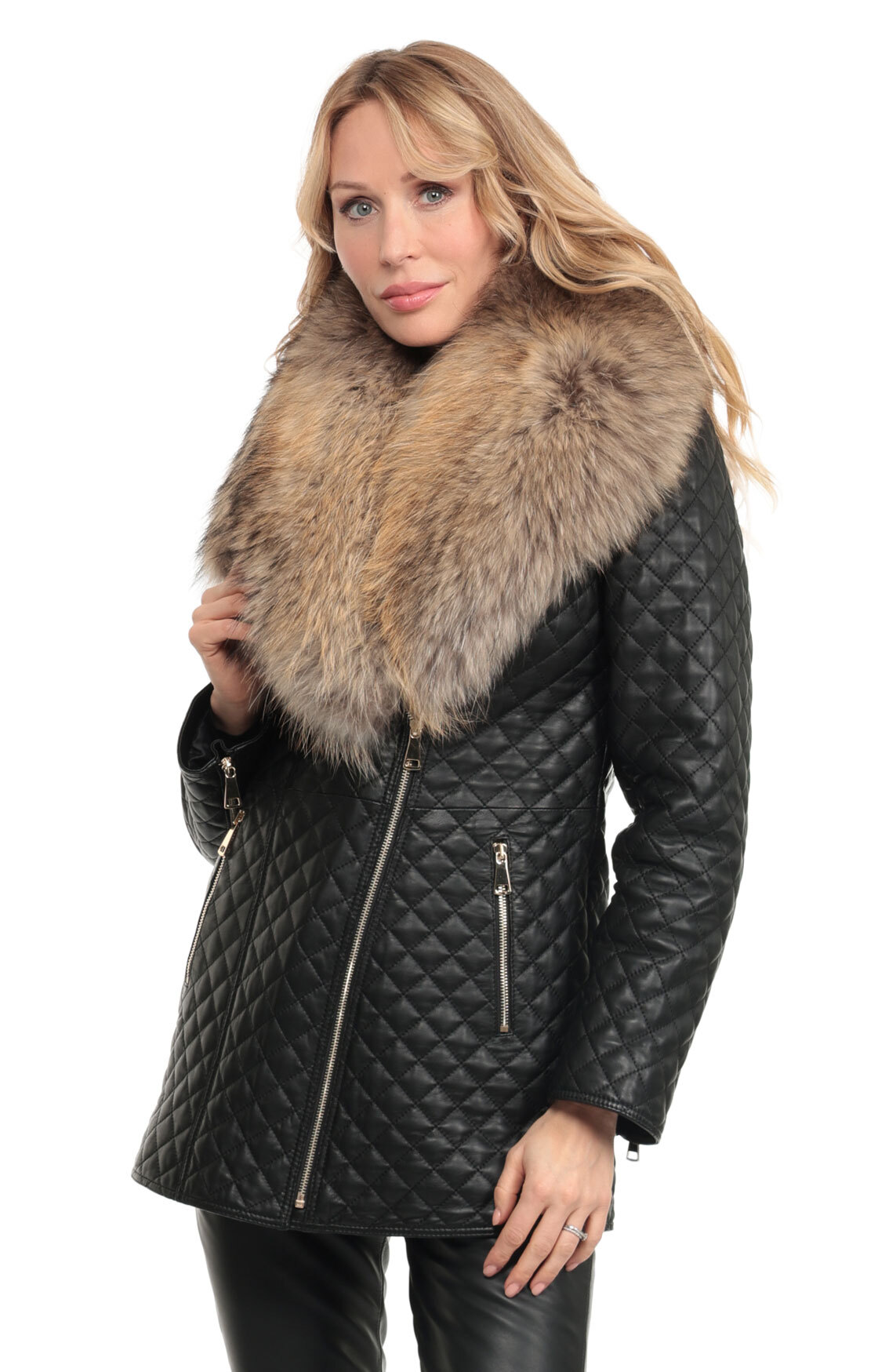 Vêtement en cuir Les bonnes affaires Femme noir