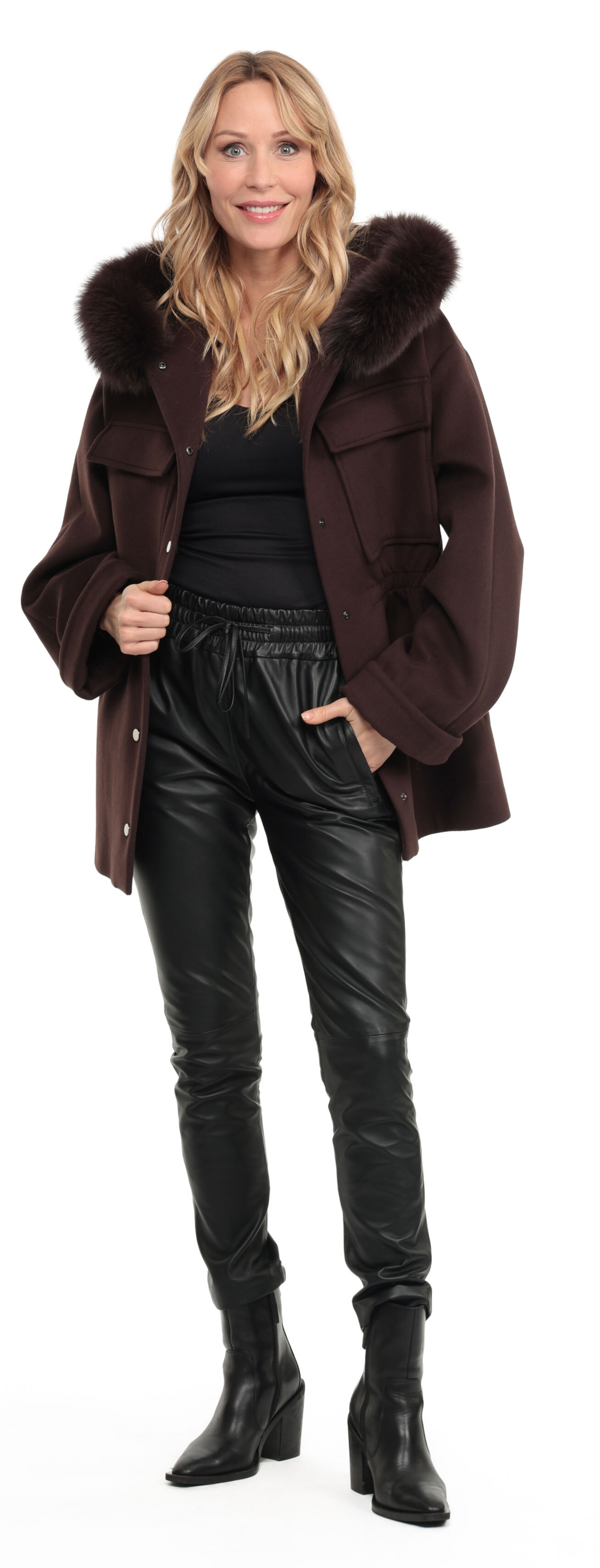 Vêtement en cuir Vestes cuir marron