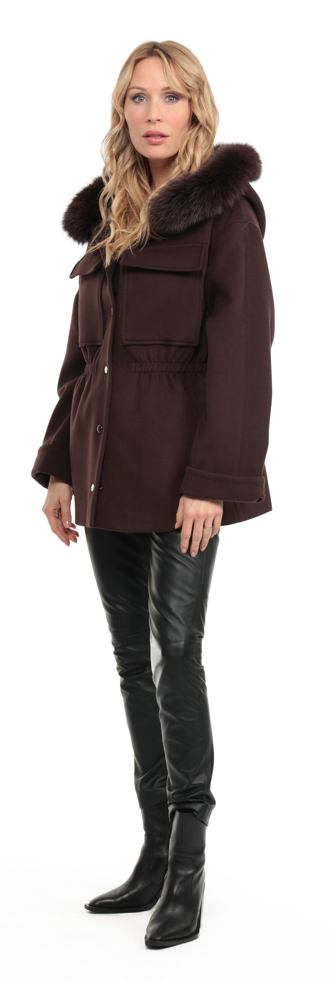 Vêtement en cuir Vestes cuir marron