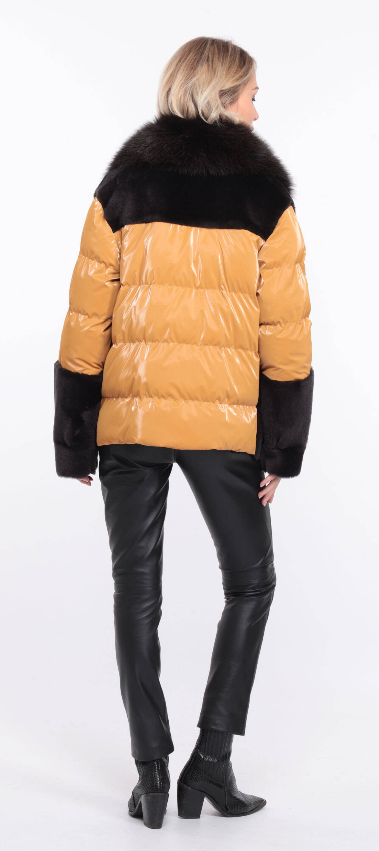 Vêtement en cuir Blousons cuir marron, camel