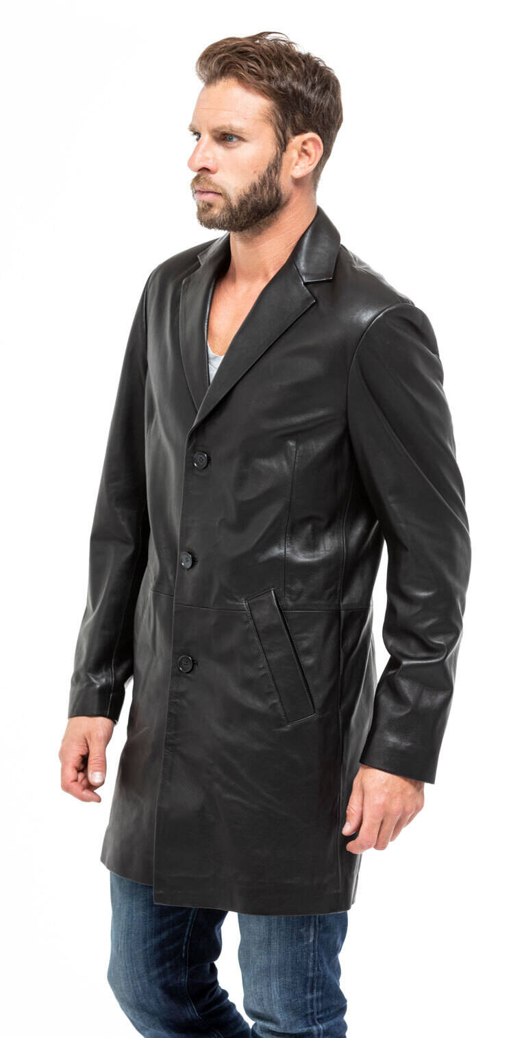 Vestes & Trois Quart cuir en cuir agneau réf 2160 yag18 noir Vestes & Trois Quart cuir en cuir agneau réf 2160 yag18 noir