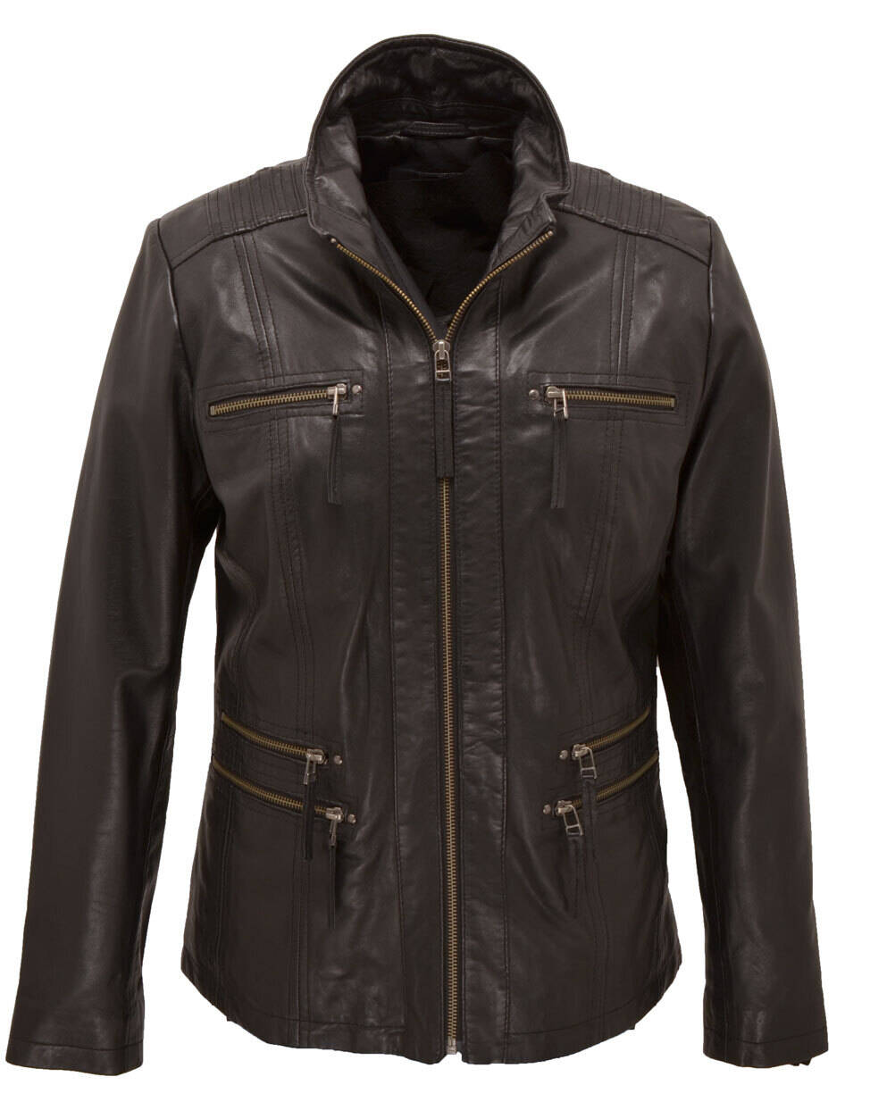 Vestes cuir CUIRS GUIGNARD en cuir agneauréf TEIJA noirnoir