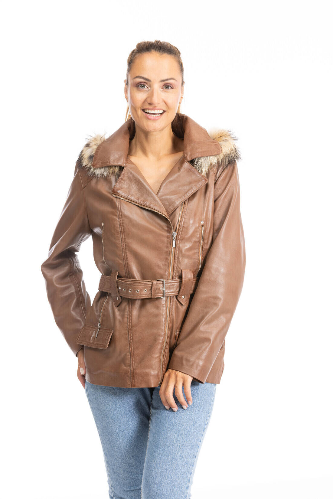 veste cuir femme gold angelique (4)