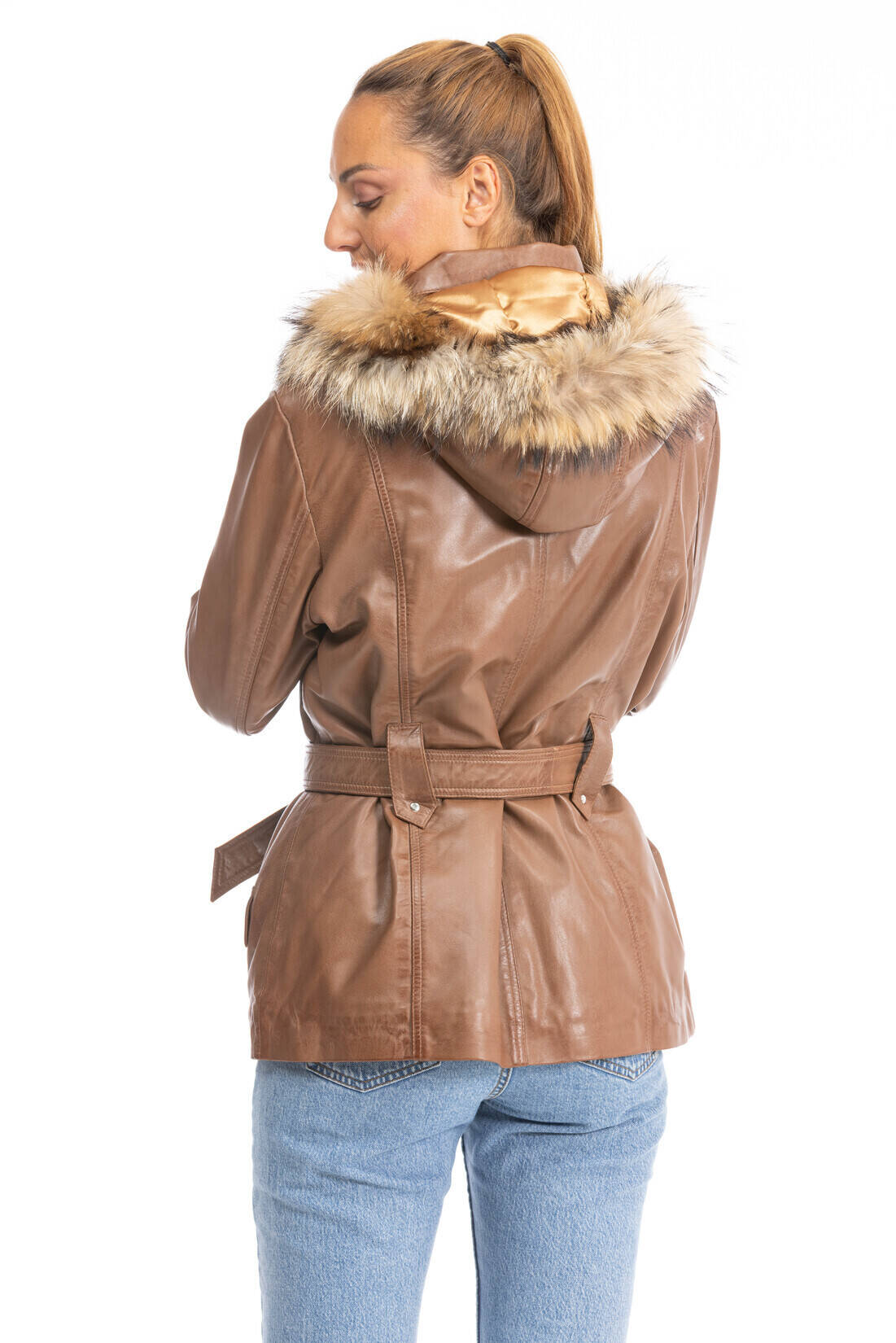 Vêtement en cuir Les bonnes affaires Femme marron