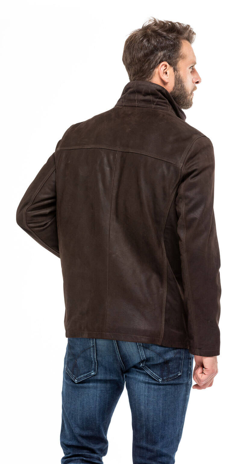 Veste marron foncé hot sale homme