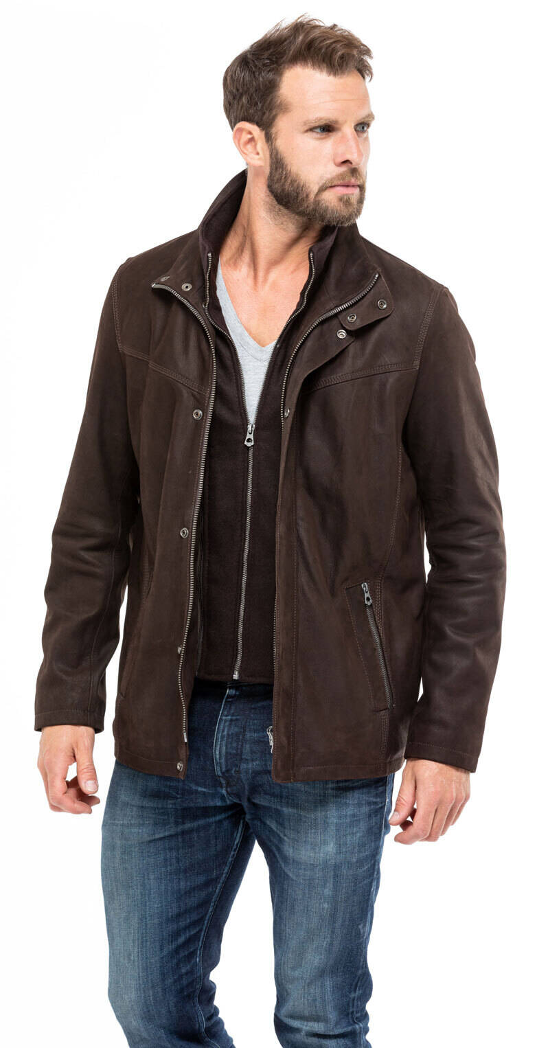 Veste marron foncé homme clearance