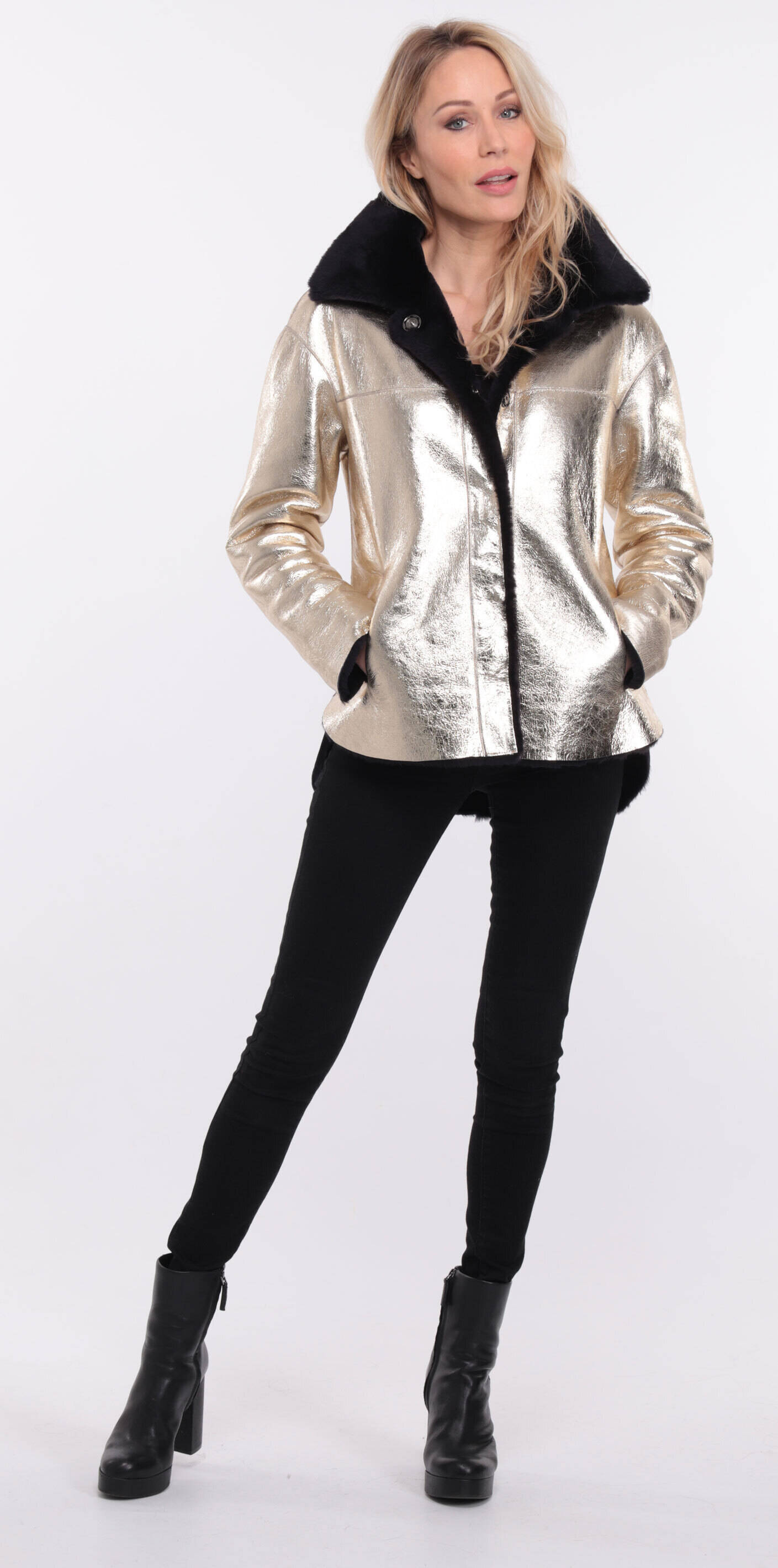 Vêtement en cuir Manteaux cuir bleu