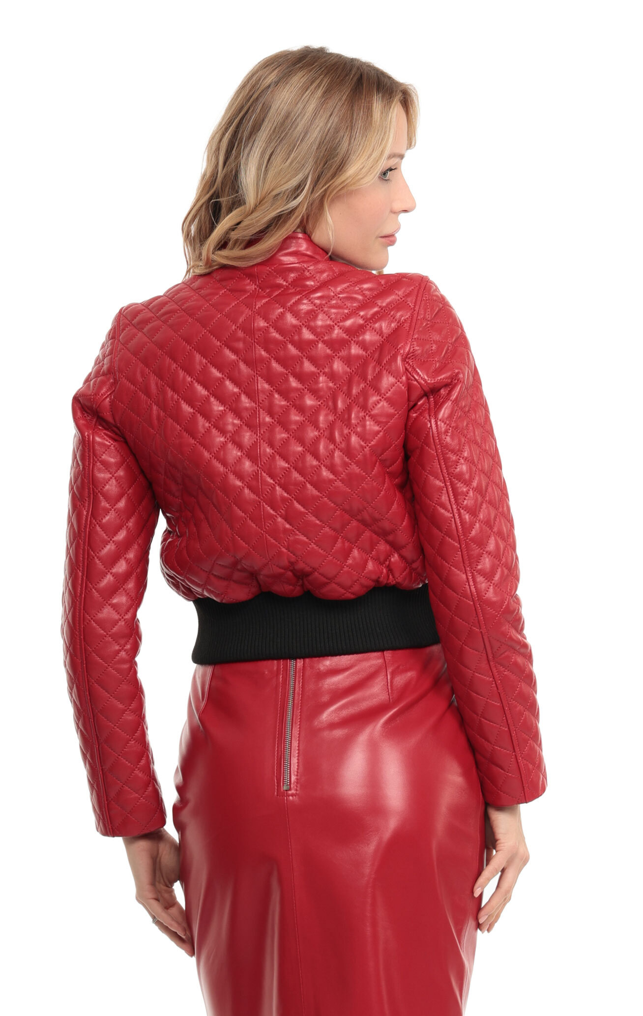 Vêtement en cuir Blousons cuir rouge