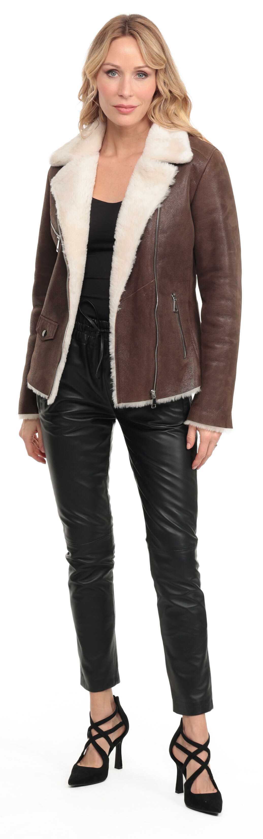 Vêtement en cuir Blousons cuir marron