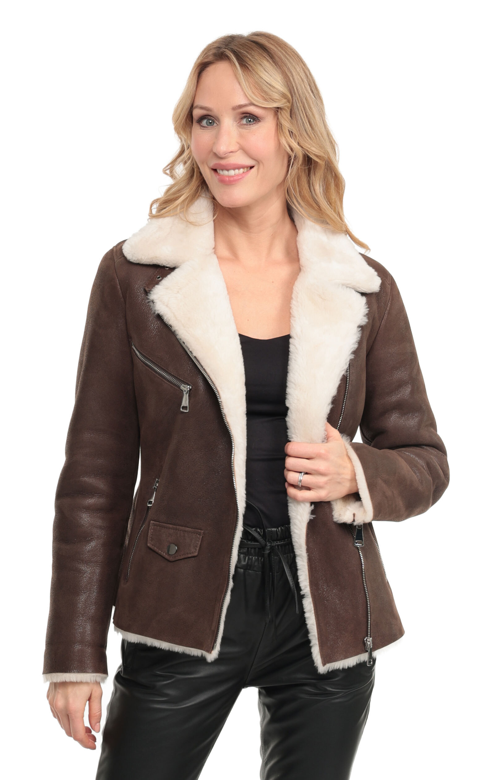 Vêtement en cuir Blousons cuir marron