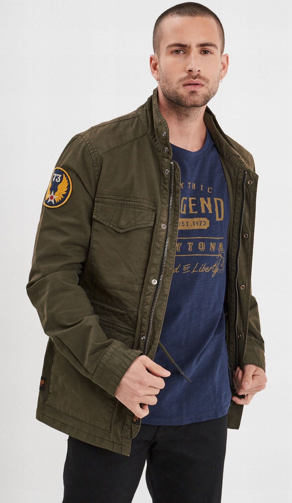 Vêtement en cuir Veste, parka & doudoune textile vert