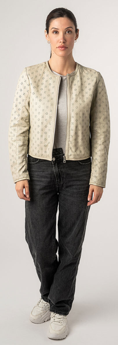 Vêtement en cuir Blousons cuir beige