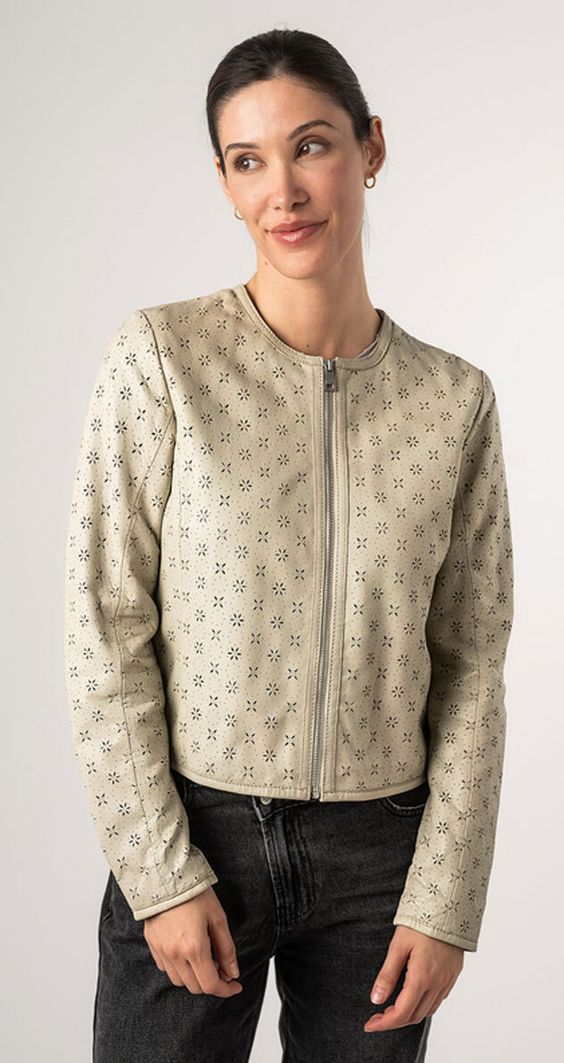 Vêtement en cuir Blousons cuir beige