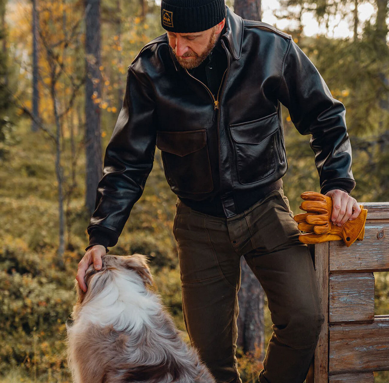 Vêtement en cuir Blousons cuir marron