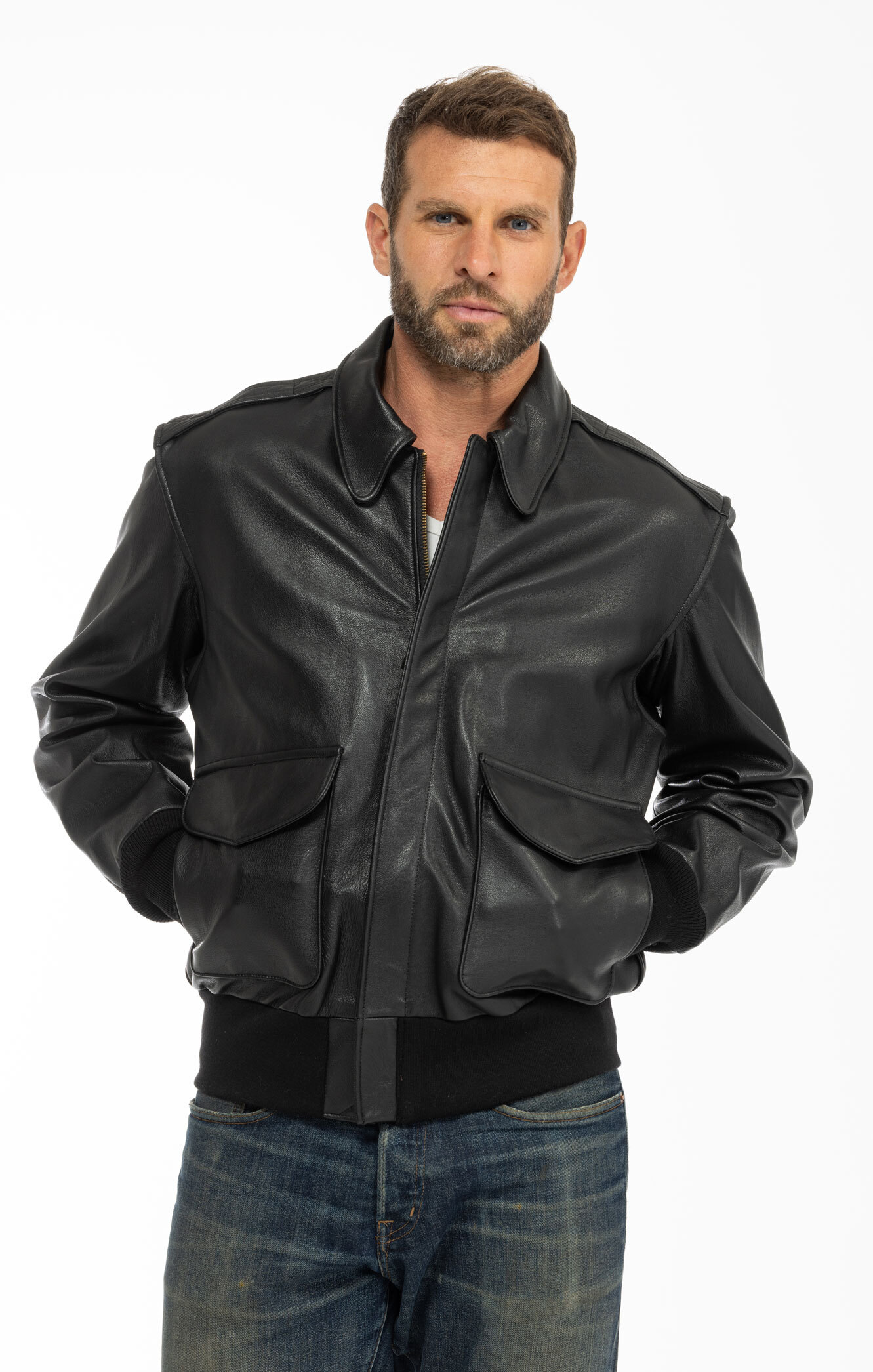 Vêtement en cuir Blousons cuir noir