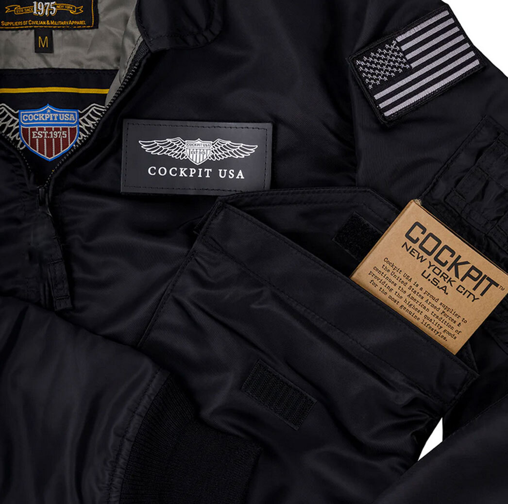 Vêtement en cuir Blousons textile noir